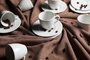Hermia Juego de Tazas de Café ACL12KT00 de 12 Piezas en Blanco